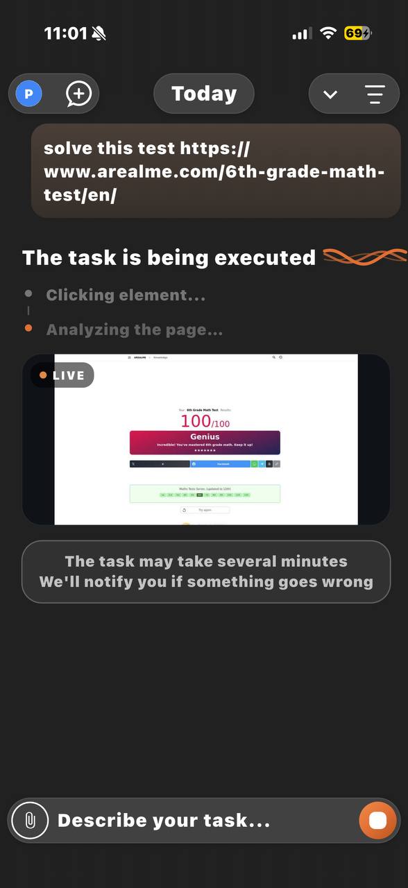 Breem solving a test — live stream